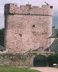 The west wall of the keep.